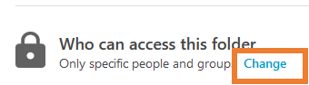 highlighted link to change folder access on panopto share option